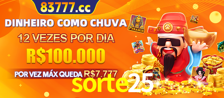 Banner do programa de recompensas Recomende para amigos do sorte25, detalhando os bônus por convidar amigos, com prêmios que chegam a R$288.888.