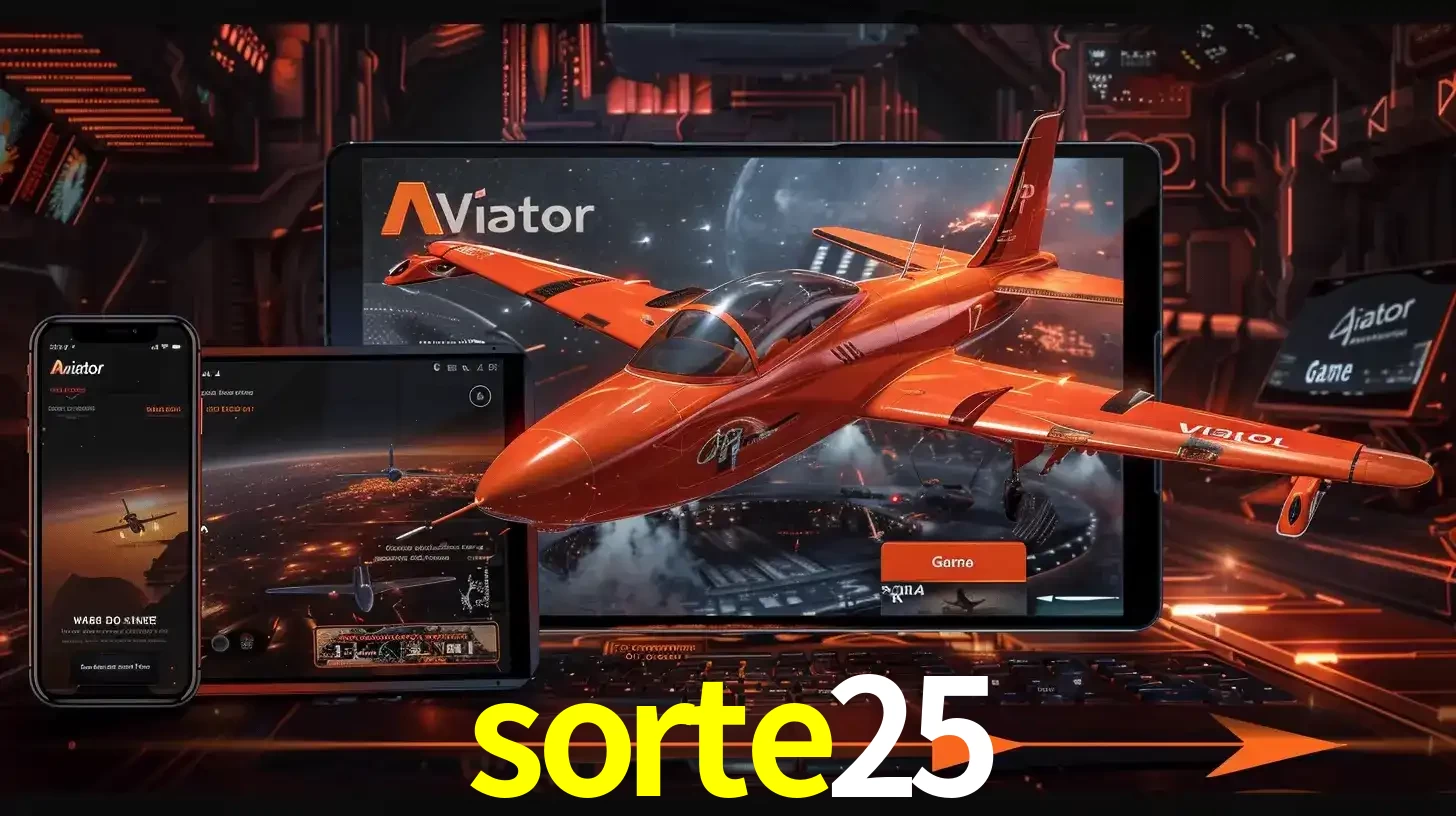 Apresentação tecnológica do jogo Aviator com um avião saindo da tela de um tablet, demonstrando a experiência imersiva em múltiplos dispositivos no sorte25.