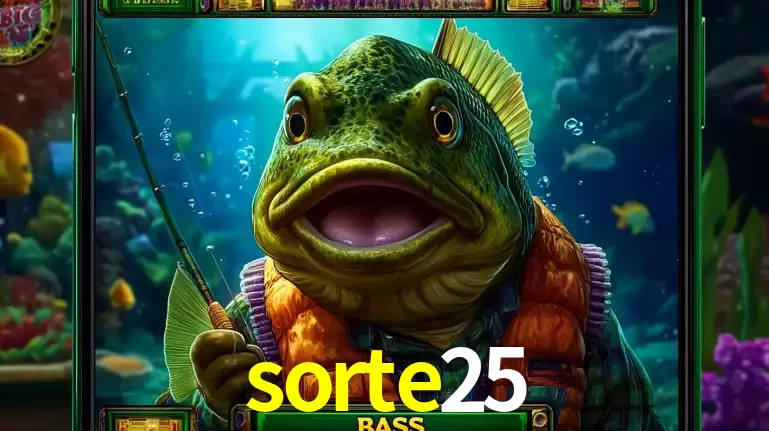 Personagem de peixe pescador do popular jogo de slot com tema de pescaria, uma das emocionantes opções de caça-níqueis para jogar e ganhar no cassino sorte25.