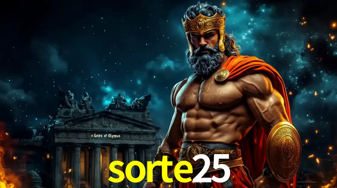 O poderoso Zeus do jogo de slot Gates of Olympus em frente ao seu templo, pronto para lançar multiplicadores divinos e prêmios épicos no cassino online sorte25.