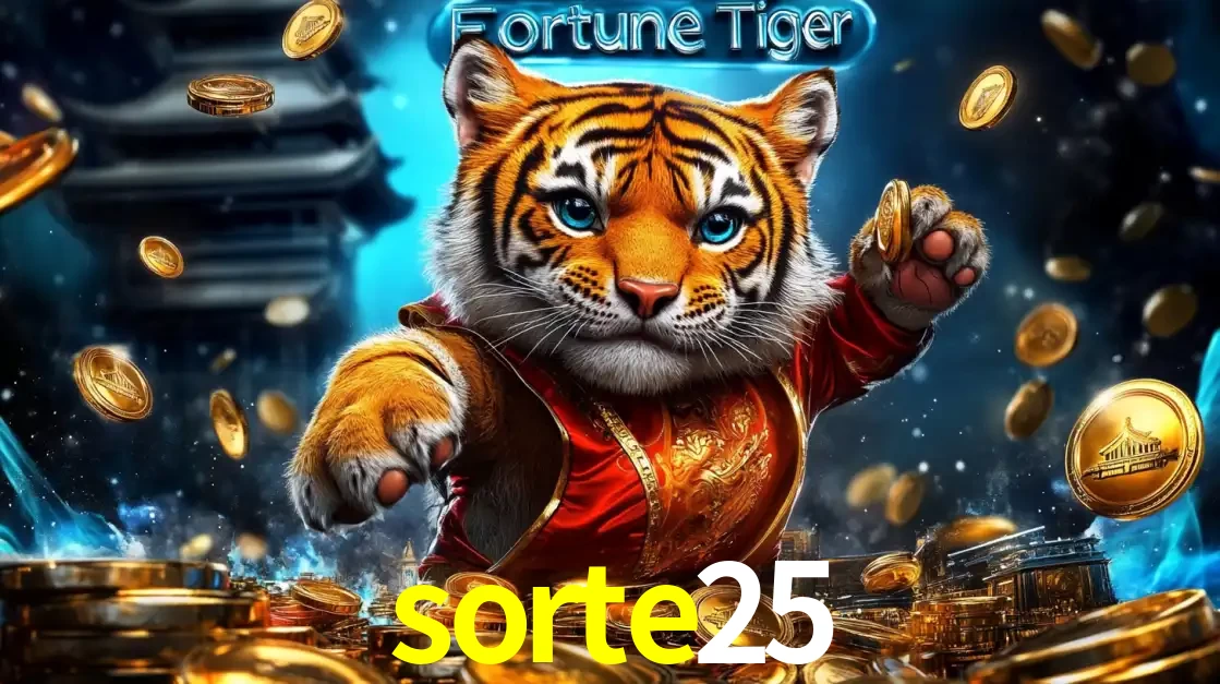 Imagem promocional do jogo de slot Fortune Tiger, com um tigre majestoso em traje tradicional cercado por uma fortuna em moedas de ouro, disponível agora no cassino sorte25.